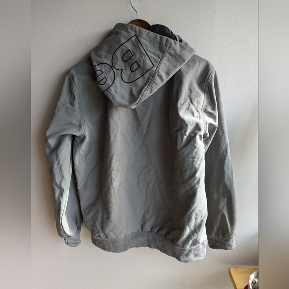 Bench Bombard Jacket Women's Size L Gray Fleece Line Hooded Ribbed hem, collar - Picture 2 of 13